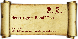 Messinger Renáta névjegykártya